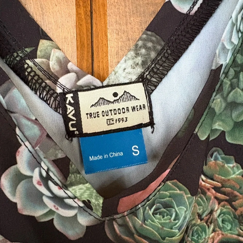 Kavu Black Floral Mini Dress - Picture 2 of 4